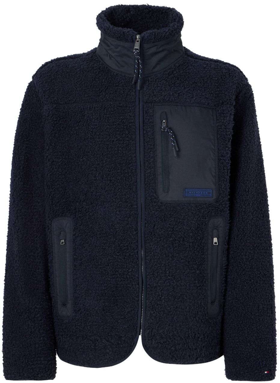 TOMMY HILFIGER Flisová bunda  námornícka modrá