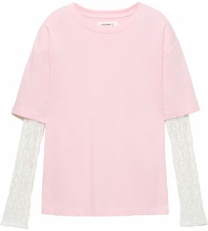 Pull&Bear Tričko  ružová / biela