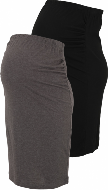 Only Maternity Sukňa 'OLMBINI'  sivá melírovaná / čierna
