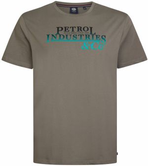Petrol Industries Tričko  tyrkysová / modrozelená / kaki / čierna