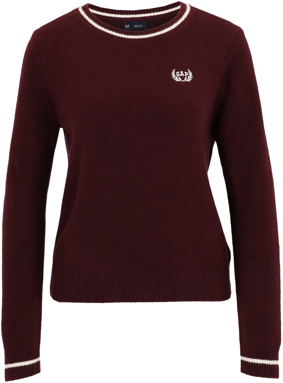 Gap Petite Sveter  merlotová / biela