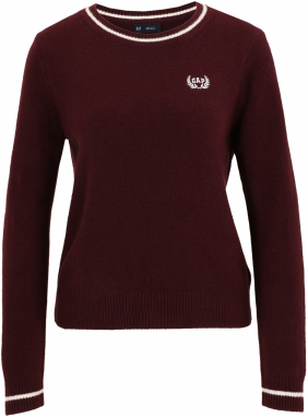 Gap Petite Sveter  merlotová / biela