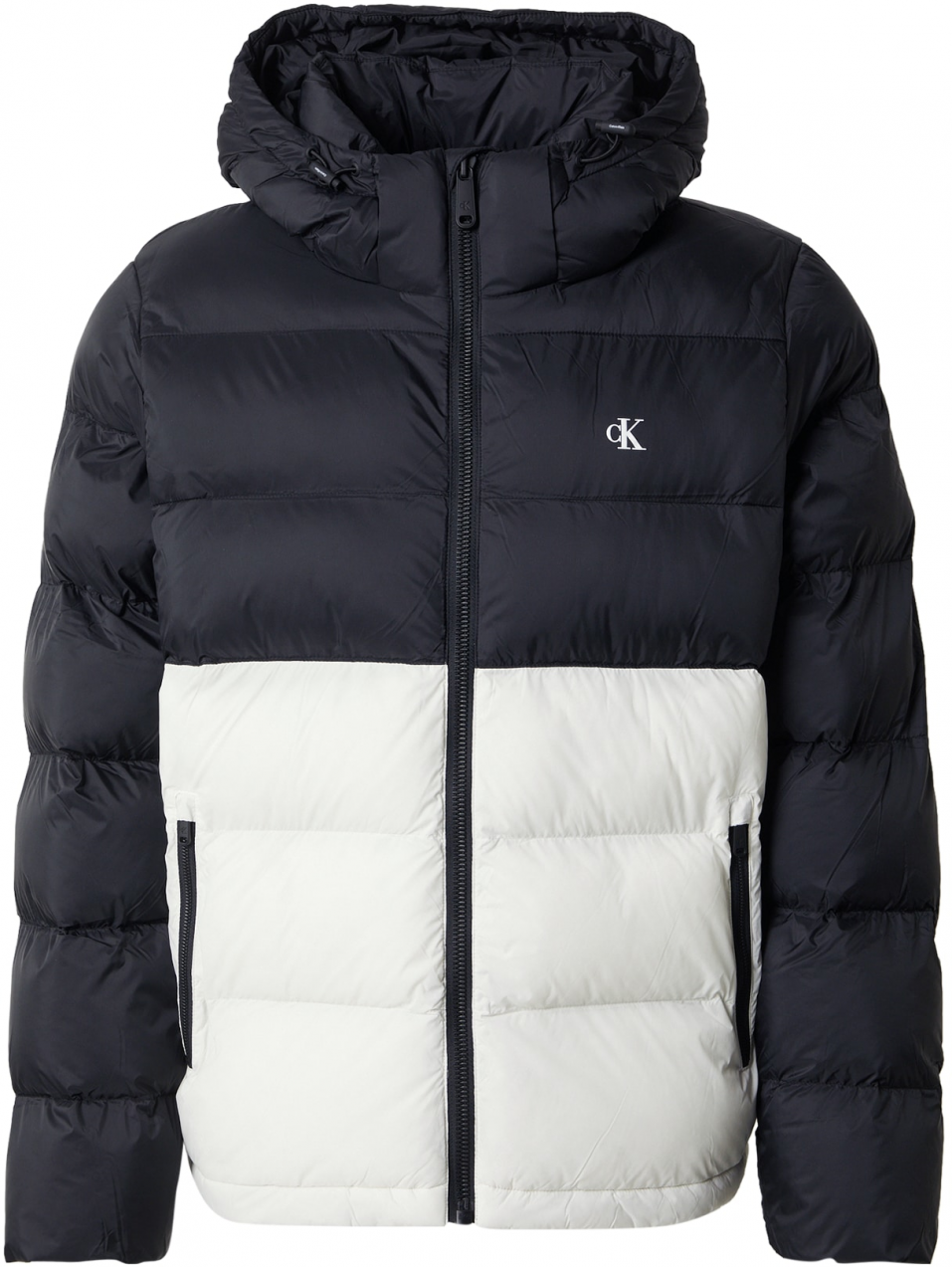 Calvin Klein Jeans Zimná bunda  čierna / biela