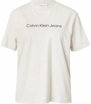 Calvin Klein Jeans Tričko 'CLASSIC'  sivobéžová / čierna