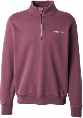 Abercrombie & Fitch Mikina  tmavoružová