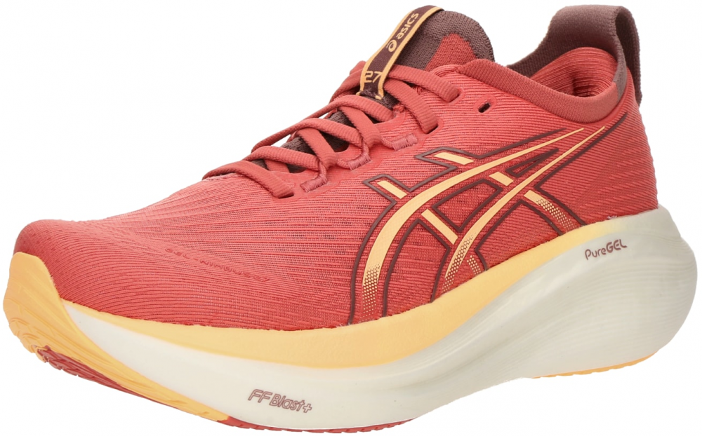 ASICS Bežecká obuv 'Gel-Nimbus 27'  mokka / svetlooranžová / malinová