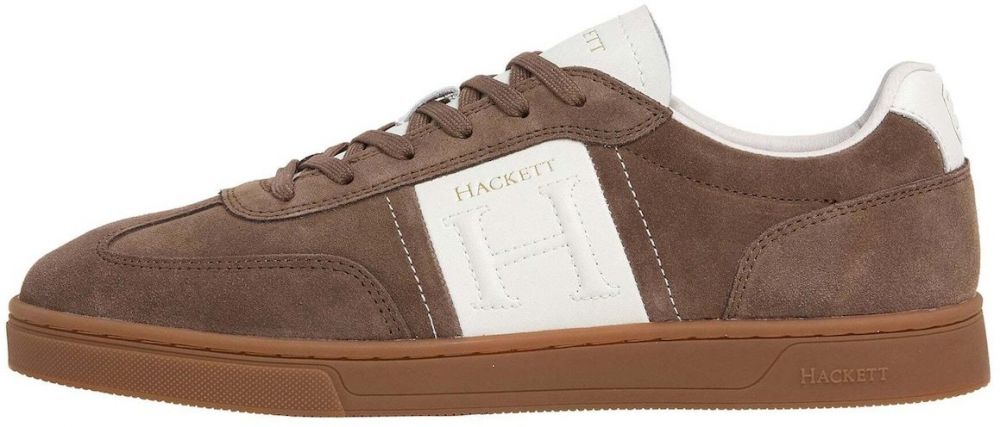 Hackett London Nízke tenisky 'Harper League'  hnedá / zlatá / biela
