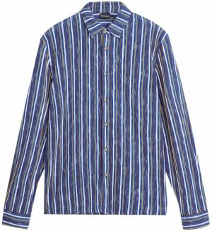 Desigual Košeľa  modrá / olivová / červená / biela
