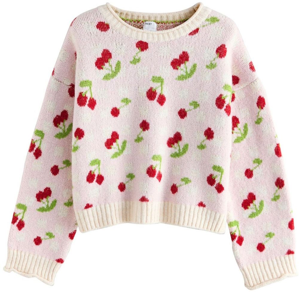 Next Sveter  zelená / ružová / červená / biela