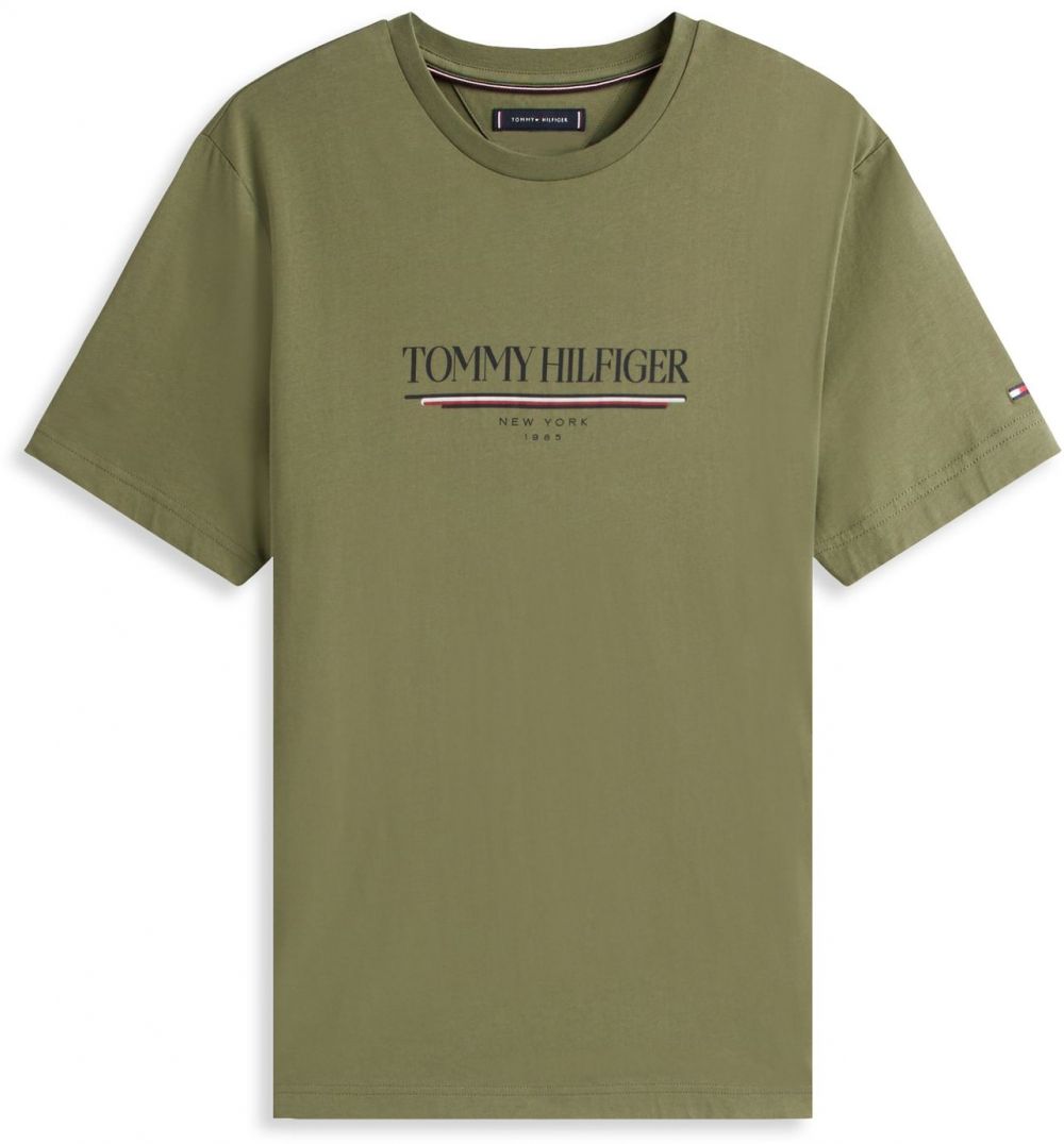 TOMMY HILFIGER Tričko 'BRAND LOVE'  námornícka modrá / zelená / červená / biela