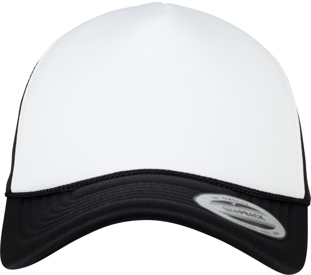 Flexfit Čiapka 'Foam Trucker Curved Visor'  čierna / biela