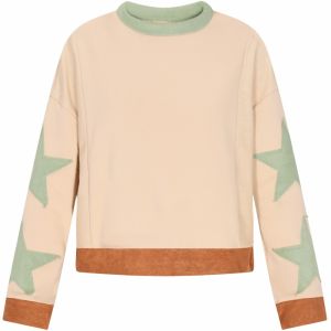 IZIA Mikina 'Comfortable'  béžová / koňaková / pastelovo zelená