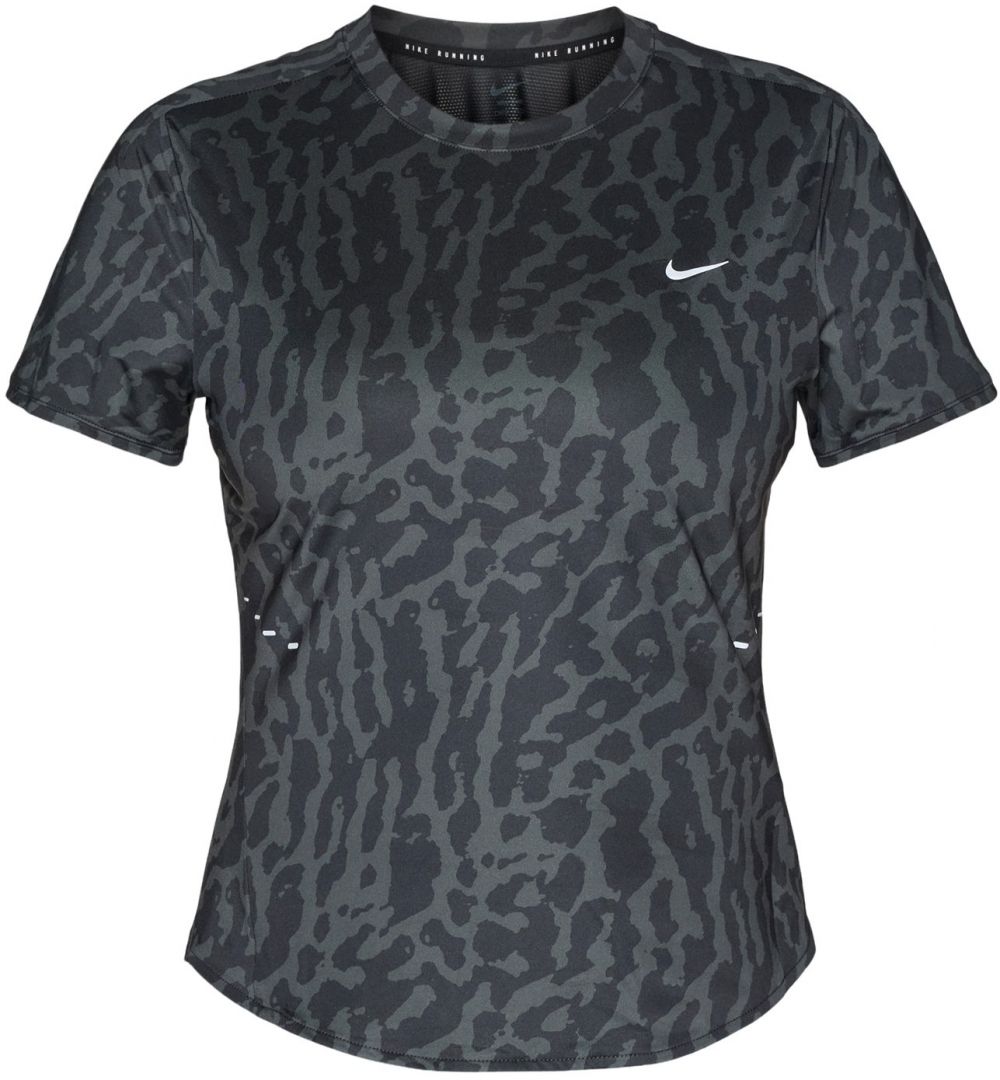 NIKE Funkčné tričko 'SWIFT'  tmavosivá / čierna / biela