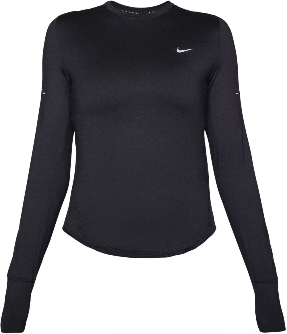 NIKE Funkčné tričko 'SWIFT'  čierna / biela