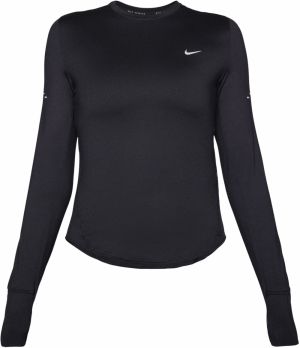 NIKE Funkčné tričko 'SWIFT'  čierna / biela