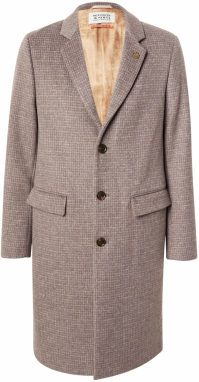 SCOTCH & SODA Prechodný kabát 'CLASSIC'  tmavobéžová / sivá / biela
