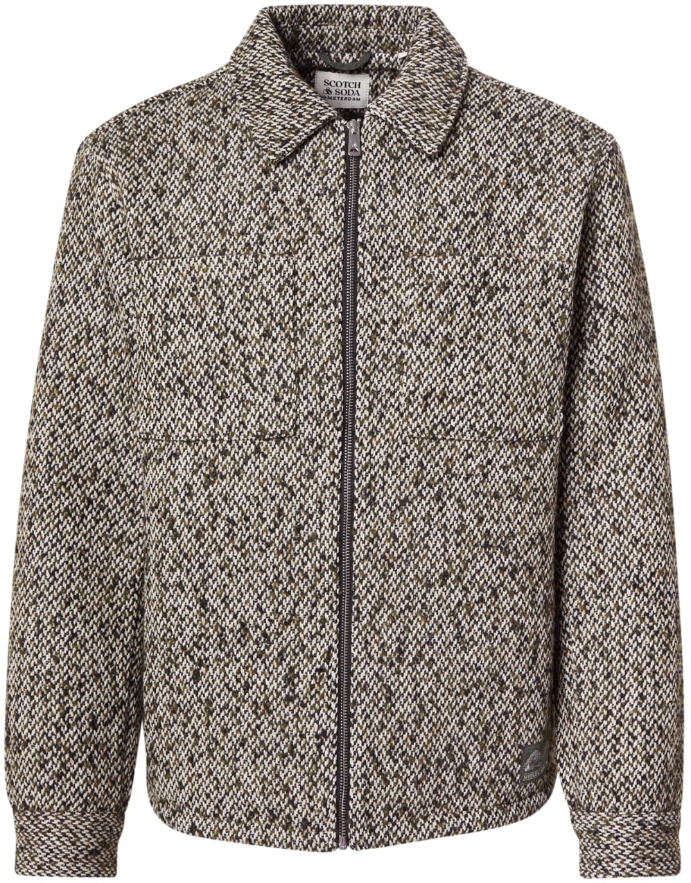 SCOTCH & SODA Prechodná bunda  olivová / čierna / biela