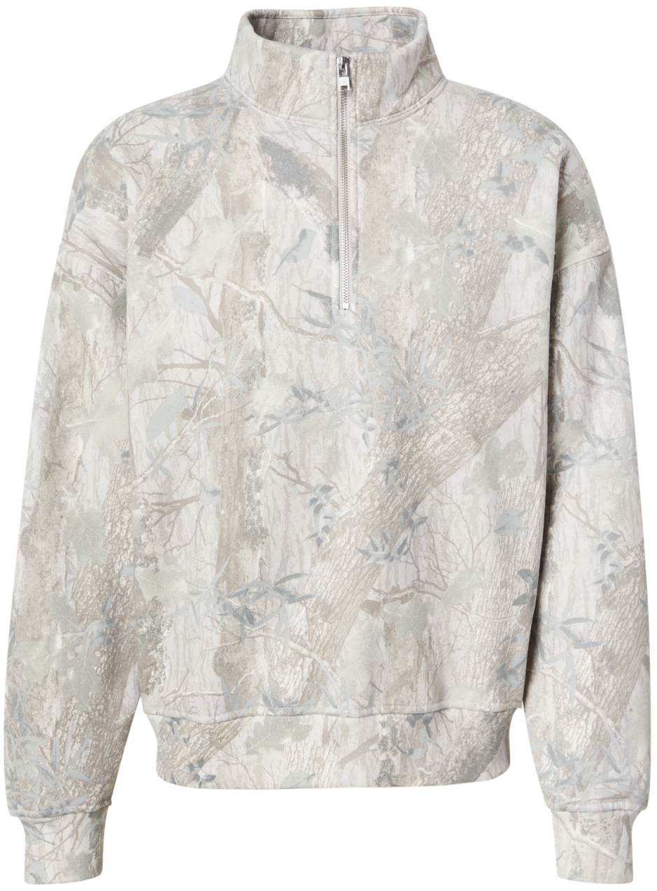 Abercrombie & Fitch Mikina 'ESSENTIAL'  hnedá / sivá / tmavosivá / biela