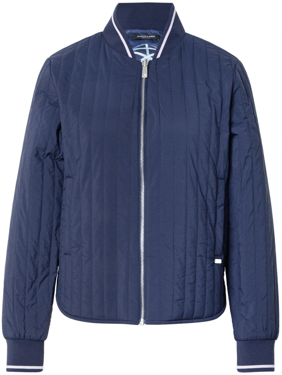 SCOTCH & SODA Prechodná bunda  modrá / námornícka modrá / žltá / biela