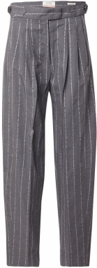 SCOTCH & SODA Plisované nohavice 'QUINN'  sivá / biela