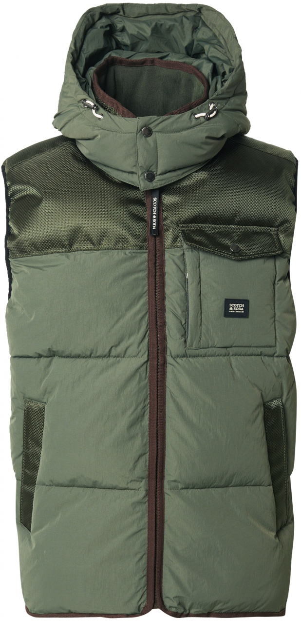 SCOTCH & SODA Vesta  tmavohnedá / zelená / tmavozelená