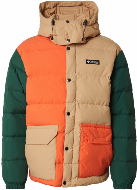COLUMBIA Outdoorová bunda 'Wallowa'  kapučíno / jedľová / oranžová