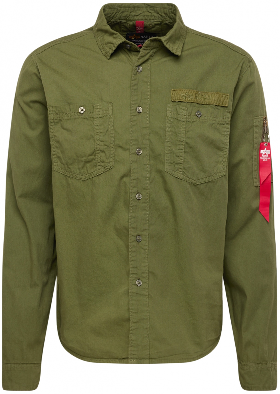 ALPHA INDUSTRIES Košeľa 'Air Force'  olivová