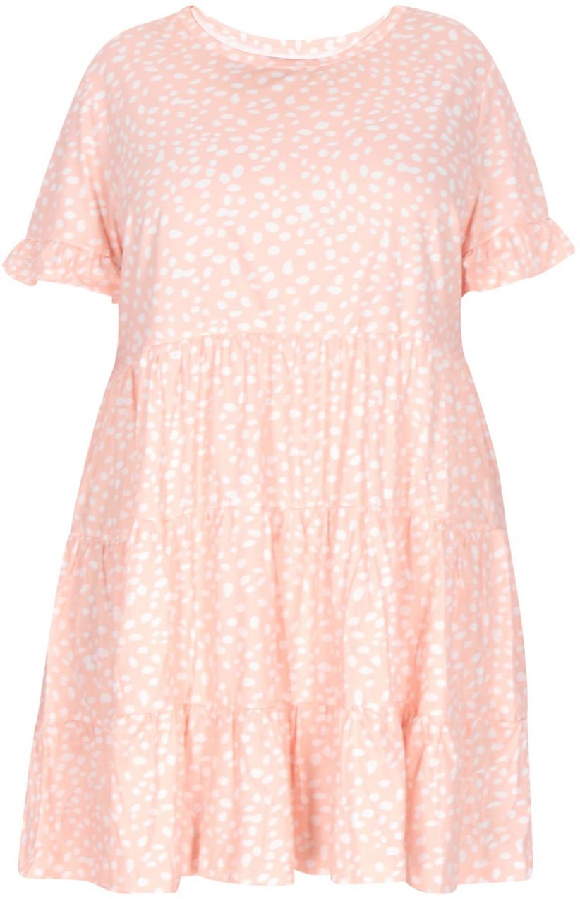 MYMO Šaty  svetloružová / biela