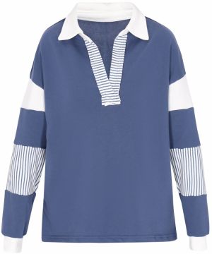 usha BLUE LABEL Mikina  modrá / biela