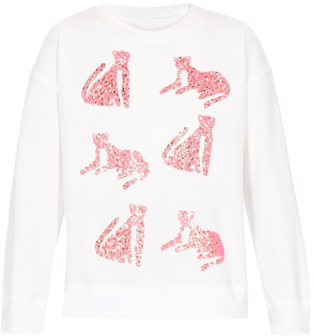 MYMO Mikina 'Back To School'  svetlobéžová / zlatá / ružová