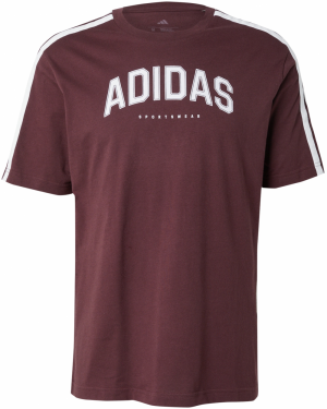 ADIDAS SPORTSWEAR Funkčné tričko 'Colleg'  vínovo červená / biela