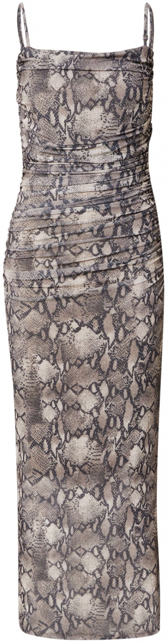 HUGO Večerné šaty 'Noffiano'  béžová / tmavomodrá / sivobéžová