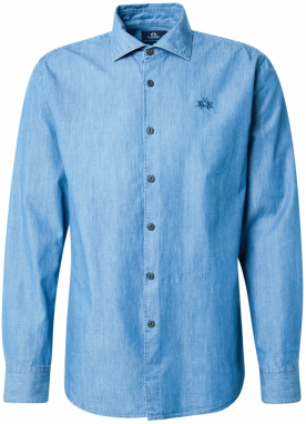 La Martina Košeľa  modrá denim