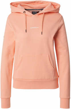 Superdry Mikina  púdrová / biela
