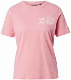 Superdry Tričko 'TOKYO'  svetlomodrá / svetloružová / ohnivo červená / biela