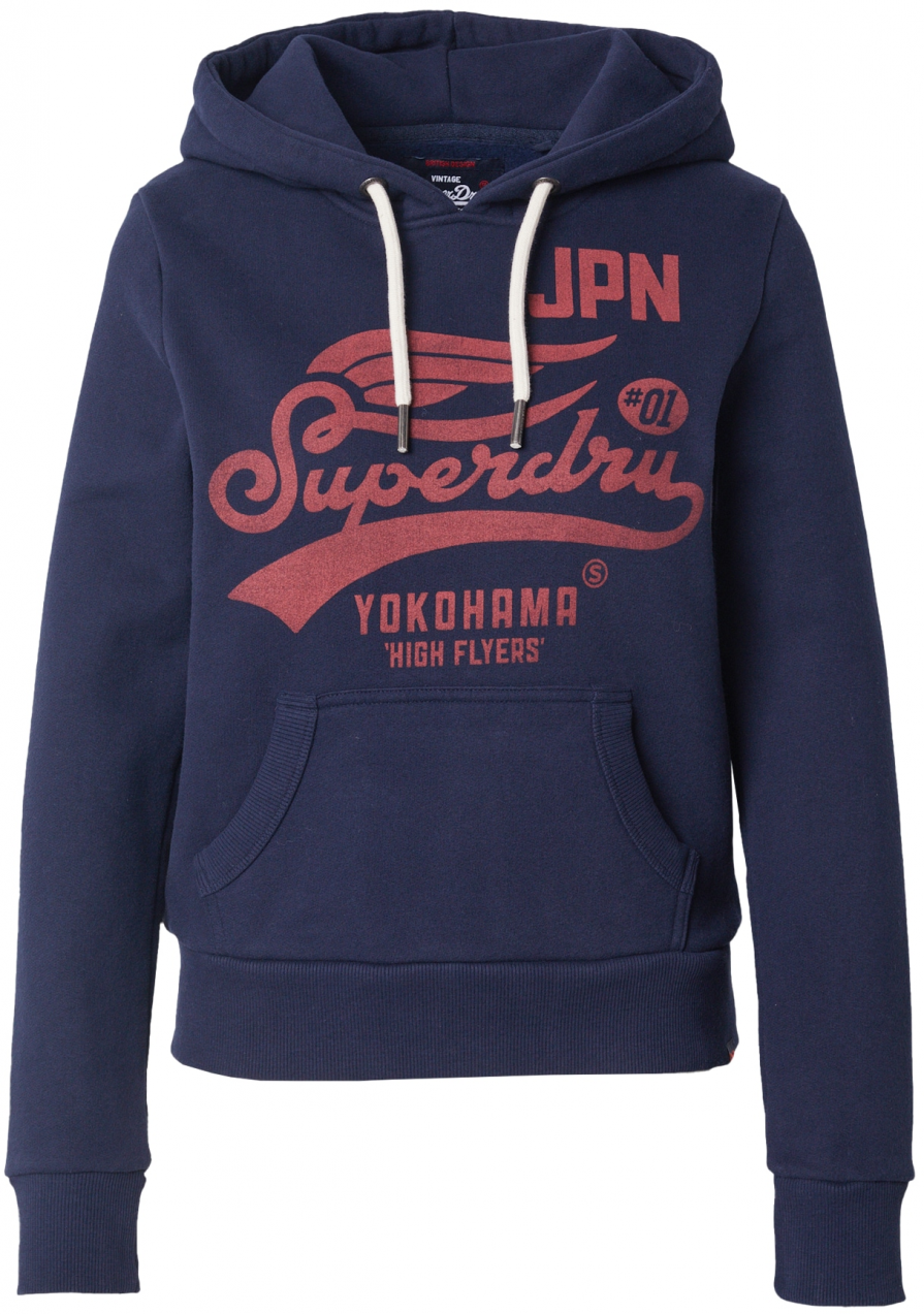 Superdry Mikina 'HIGH FLYERS'  námornícka modrá / červená