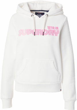 Superdry Mikina  krémová / ružová