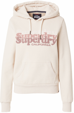 Superdry Mikina  béžová / červená