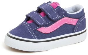 VANS Tenisky 'Old Skool Hook And Loop'  námornícka modrá / svetloružová