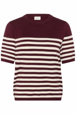 Kaffe Sveter 'KALizza'  farba lesného ovocia / biela