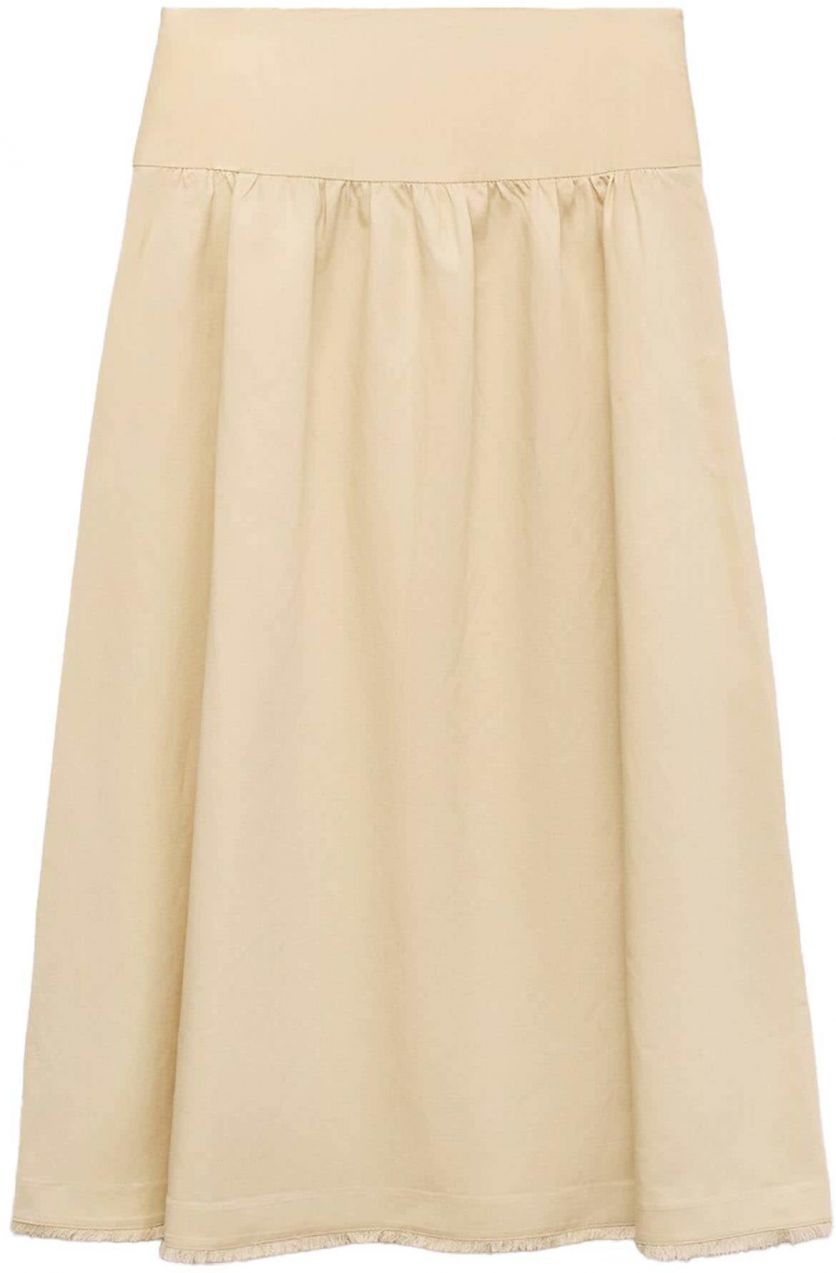 MANGO Sukňa 'Finoa'  svetložltá