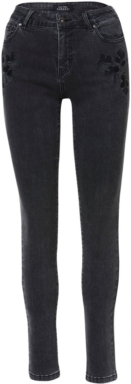 KOROSHI Džínsy  čierna
