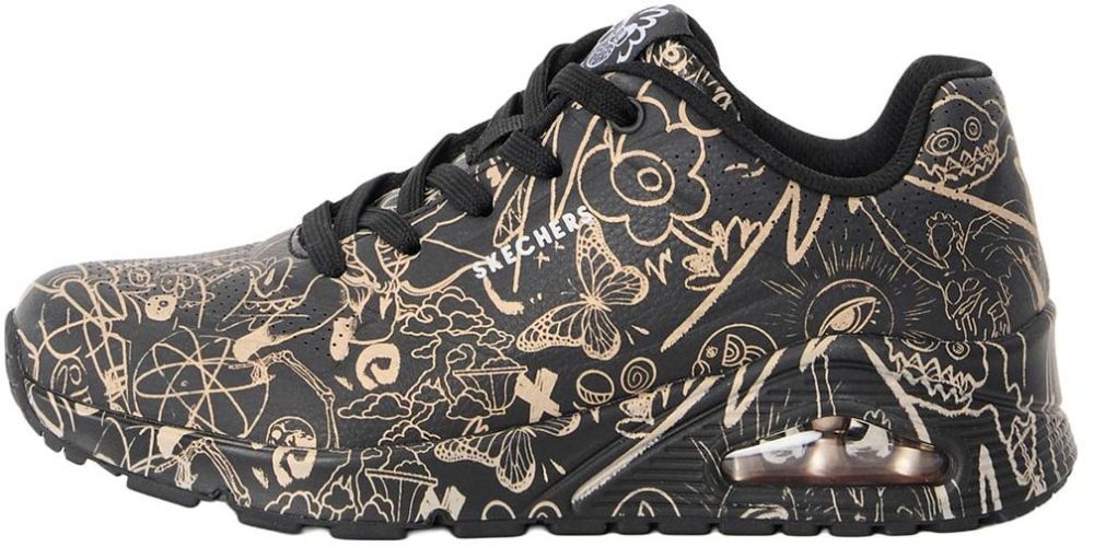 SKECHERS Nízke tenisky 'Uno'  zlatá / čierna