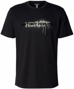 ANTONY MORATO Tričko  pastelovo zelená / čierna / šedobiela