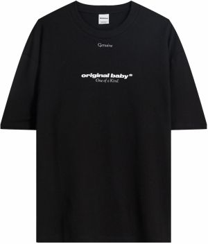 Bershka Tričko  čierna / strieborná / biela