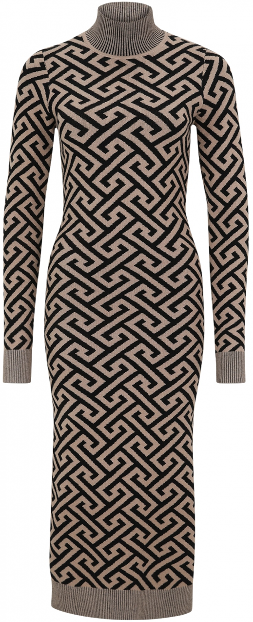 Vero Moda Tall Pletené šaty 'VMARIA'  svetlohnedá / čierna