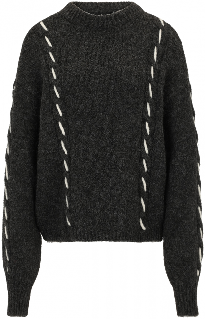 Vero Moda Tall Sveter 'VMILINA'  tmavosivá / biela