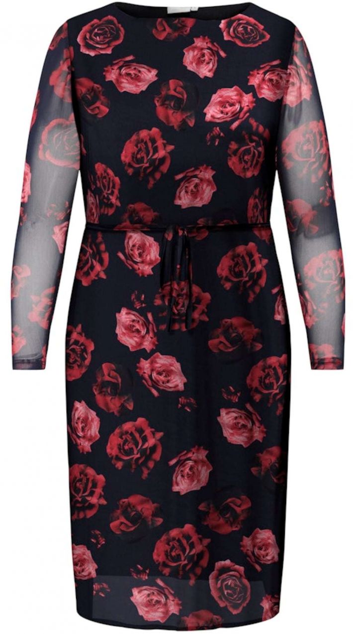 ONLY Carmakoma Šaty 'CARFOREST'  červená / čierna