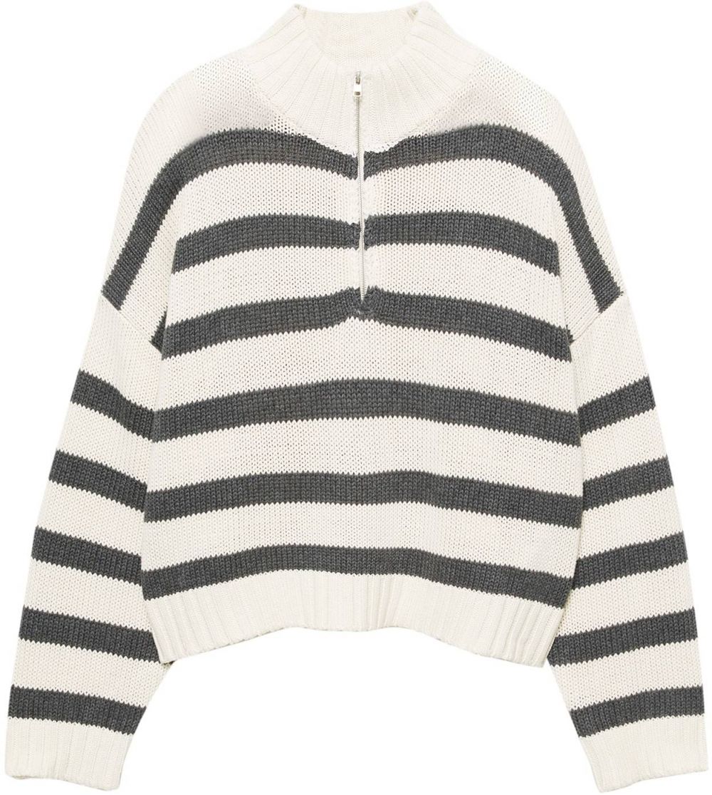 Pull&Bear Sveter  piesková / tmavosivá