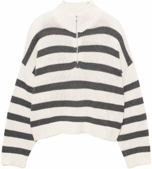 Pull&Bear Sveter  piesková / tmavosivá